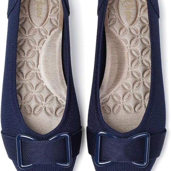 Shoes - Knit Ballet Flats Women Size 7 Arch Support Slip-On Casual Dress Shoes